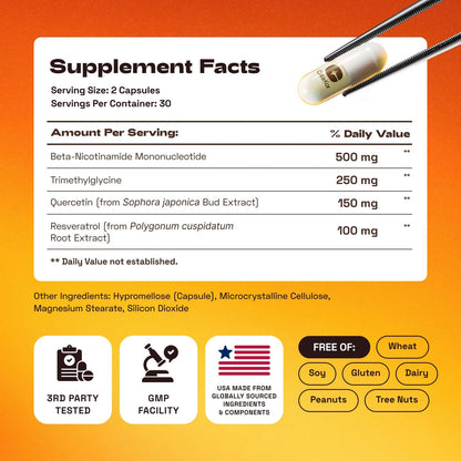 NMN Supplement – 4-In-1 NAD Supplement with Quercetin